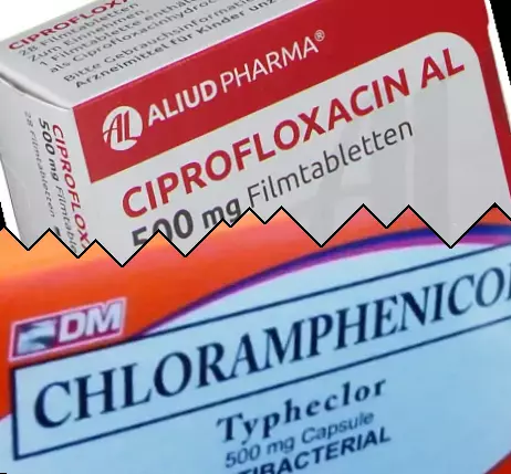 Ciprofloxacino contra Cloranfenicol